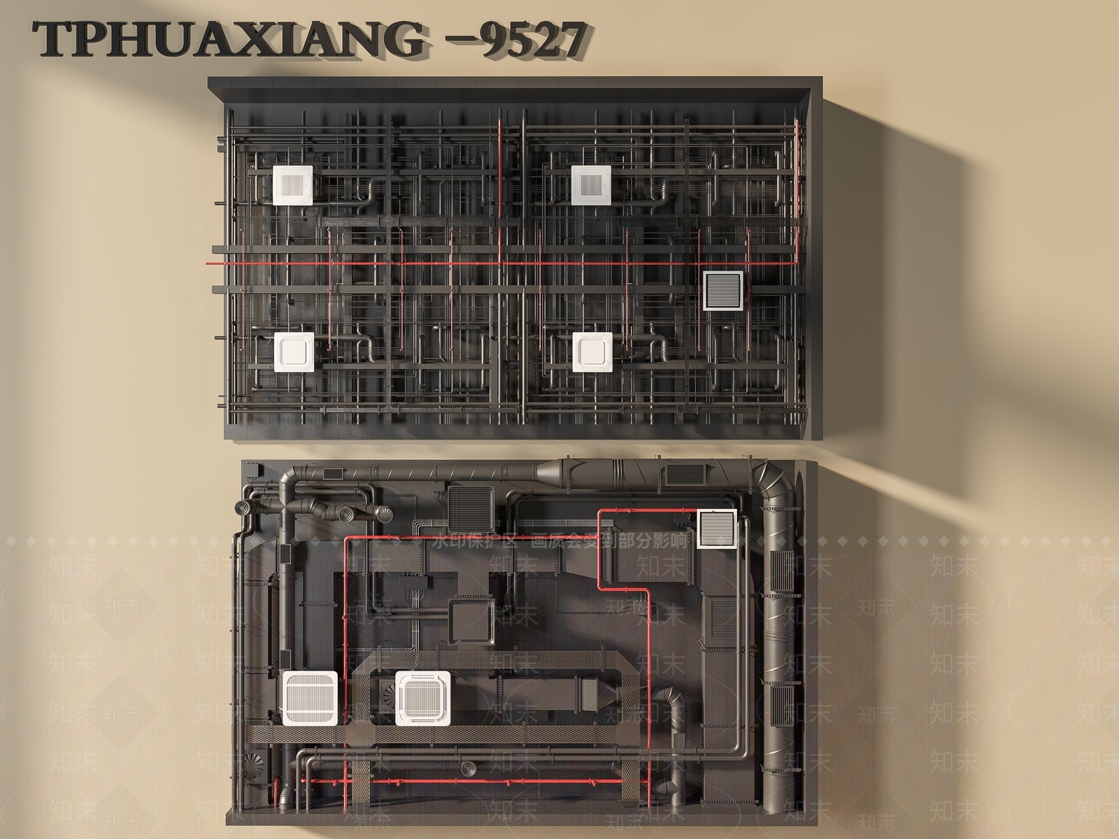 现代吊顶3D模型下载【ID:1191866100】