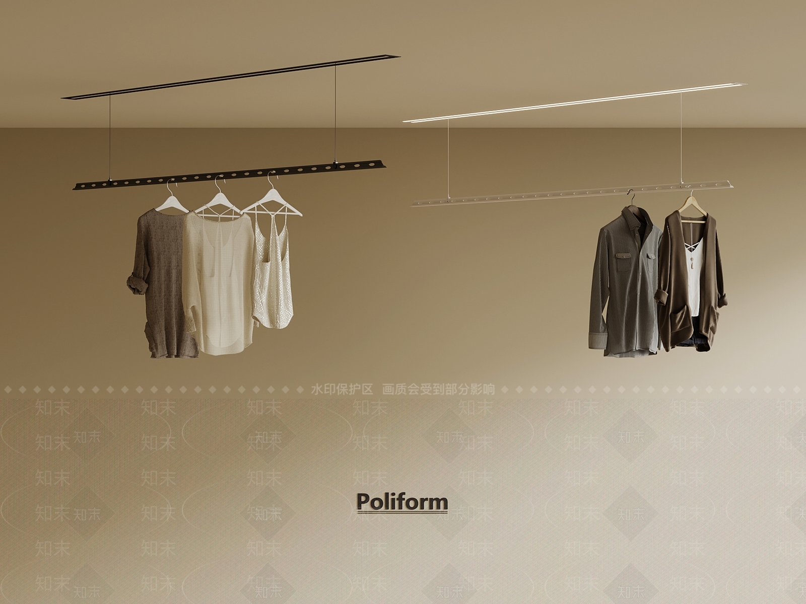 晾衣架3D模型下载【ID:1191867382】