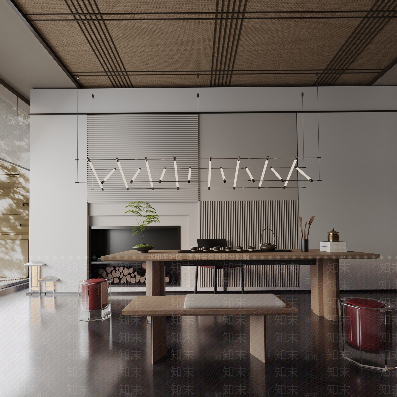 现代餐桌3D模型下载【ID:1191867825】