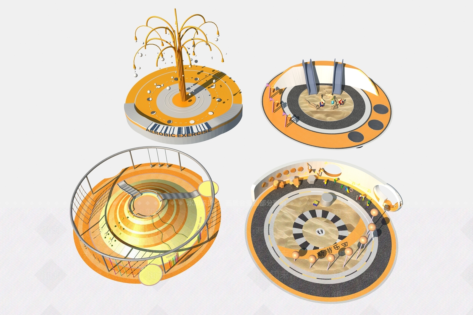 现代其他景观小品3D模型下载【ID:1191867937】