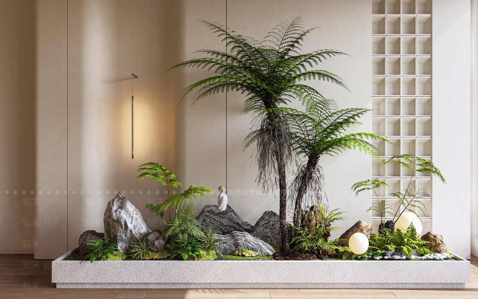 现代室内景观3D模型下载【ID:1191868122】