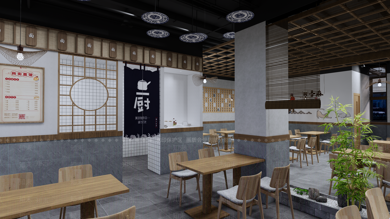 新中式现代中餐厅SU模型下载【ID:1191868937】