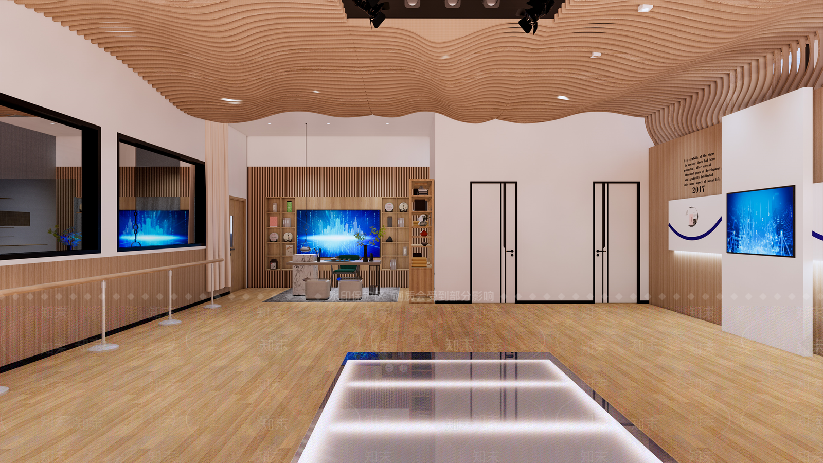 现代新中式教室SU模型下载【ID:1191871526】