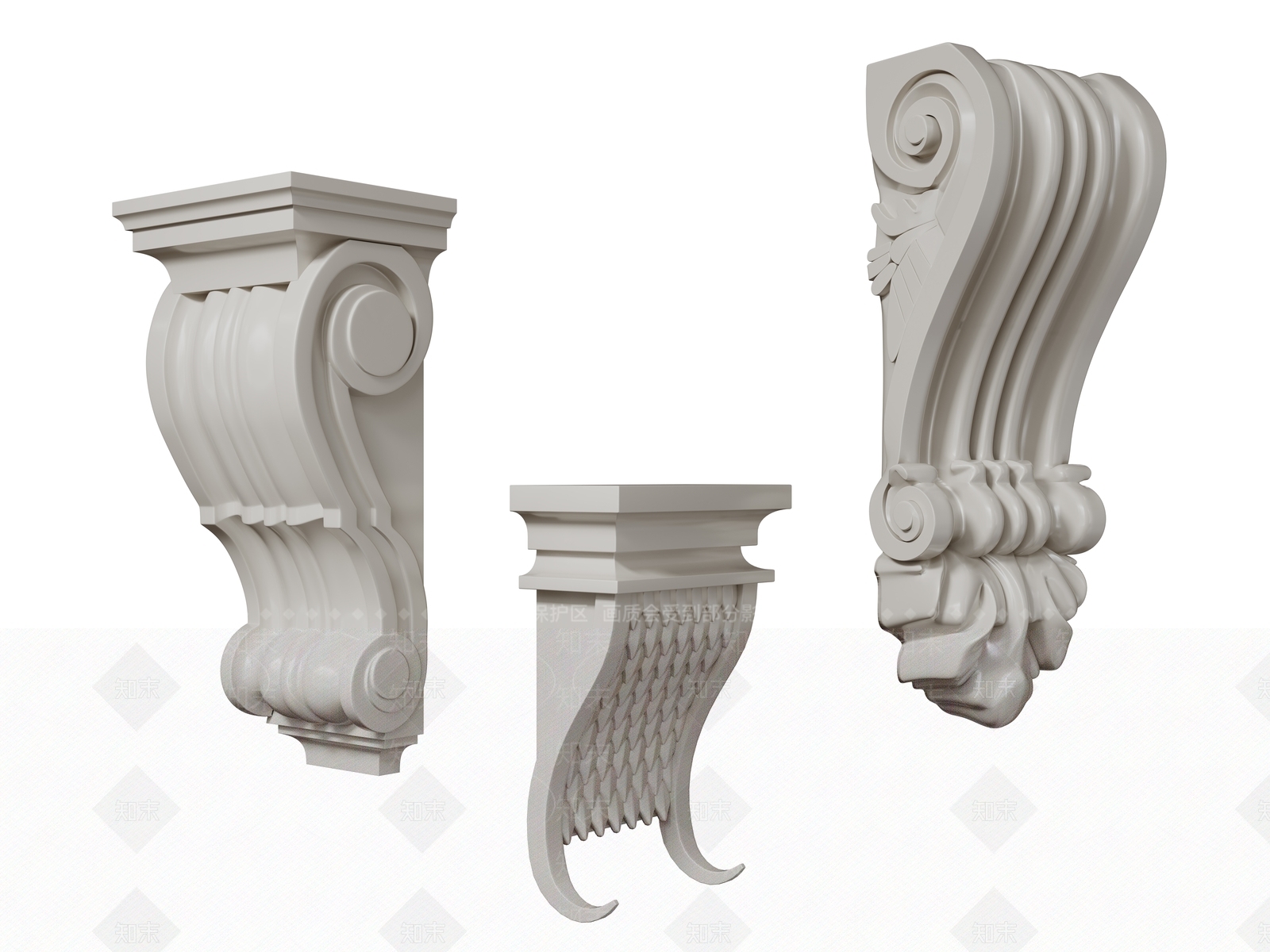 法式欧式柱子SU模型下载【ID:1191877641】