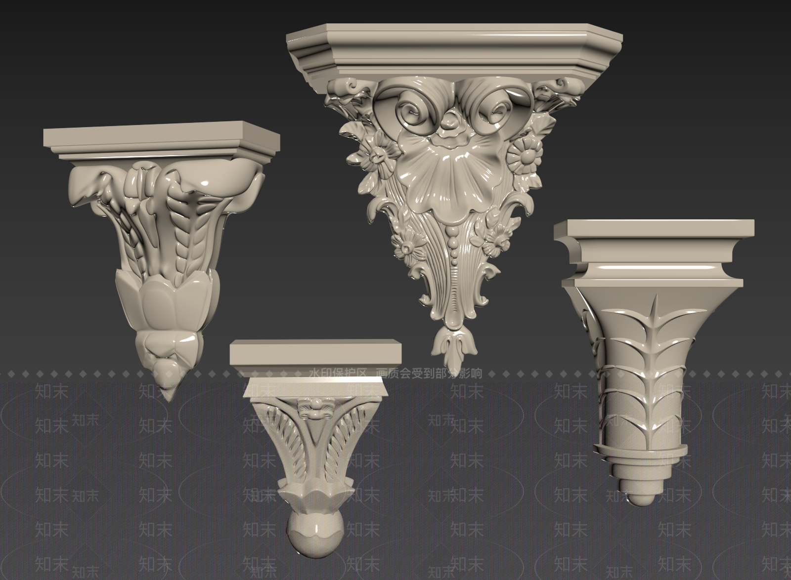 法式欧式柱子SU模型下载【ID:1191877695】