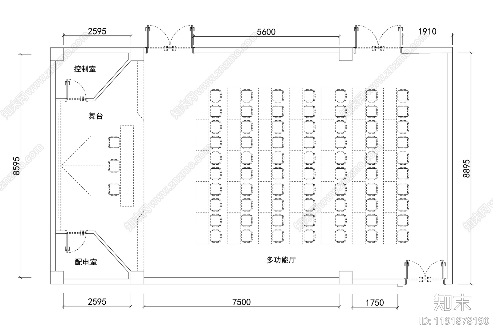 现代其他工装空间施工图下载【ID:1191878190】