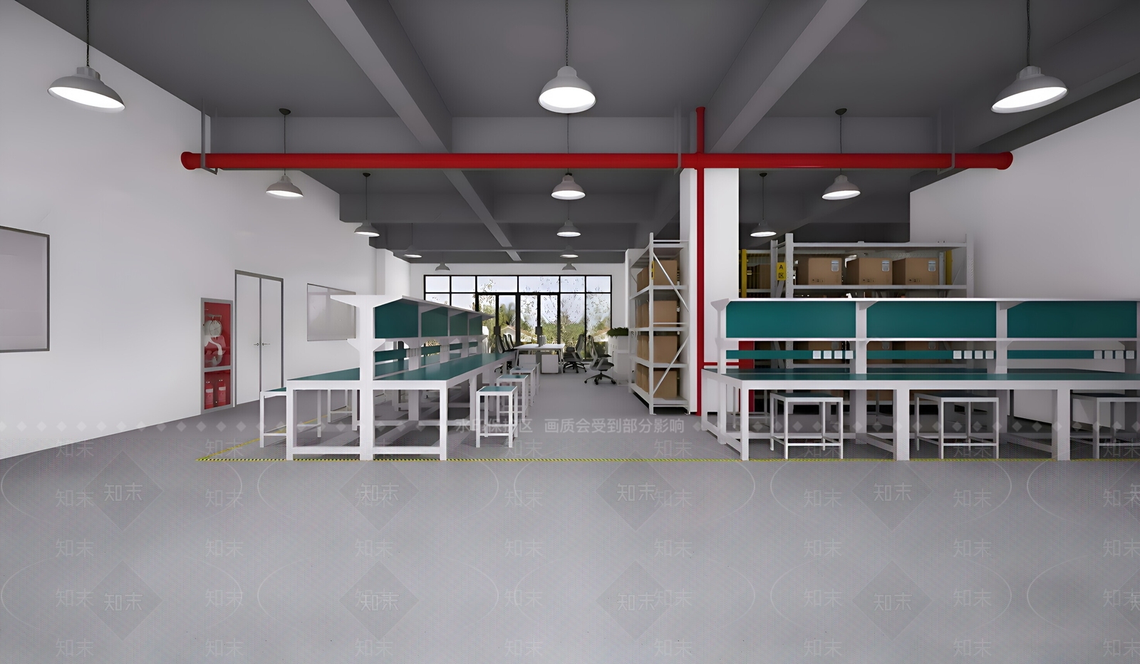 现代厂房SU模型下载【ID:1191878193】