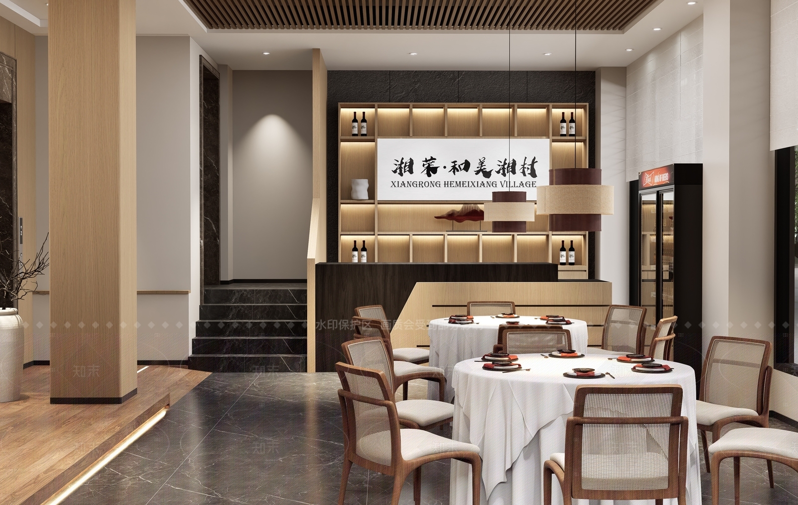 现代茶餐厅SU模型下载【ID:1215953948】