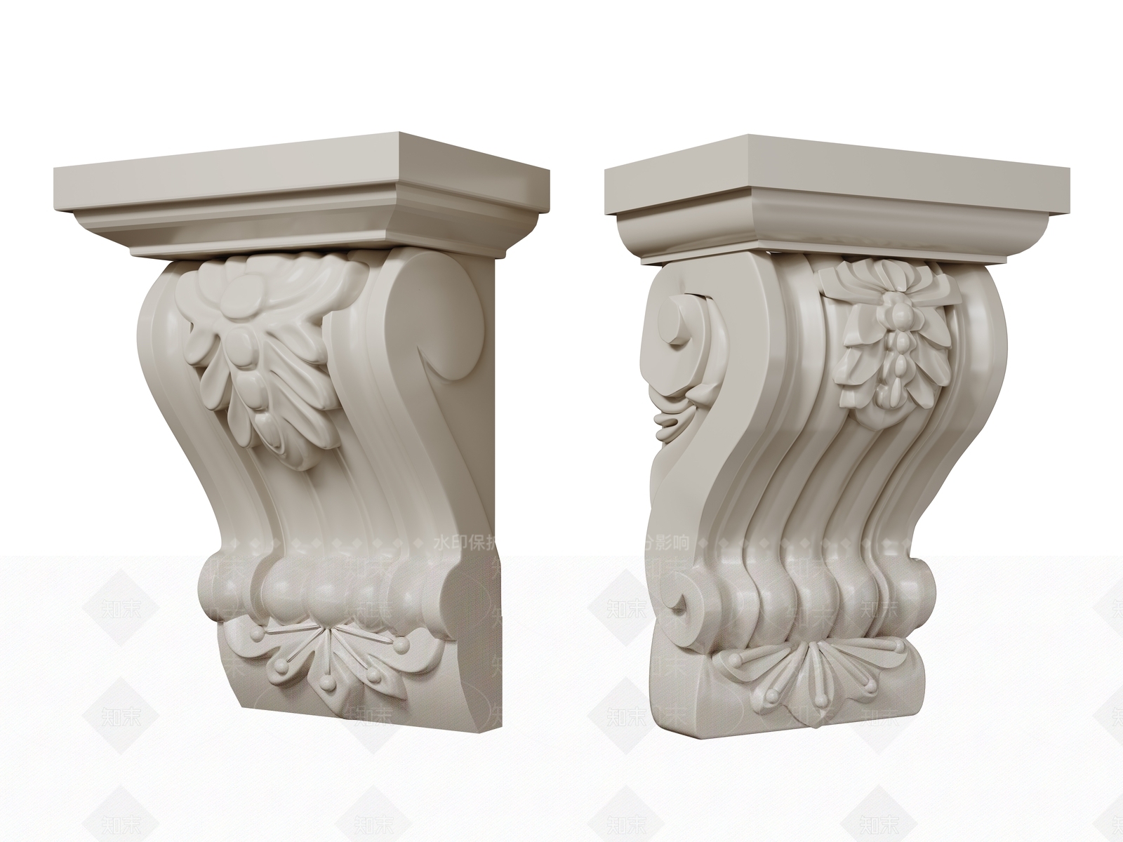 法式欧式柱子SU模型下载【ID:1191879551】