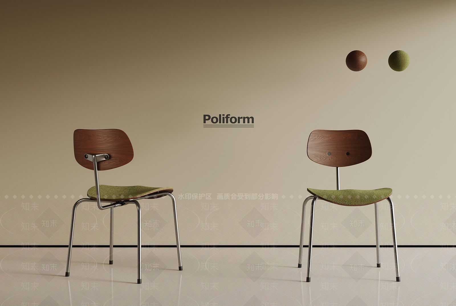 法式餐椅3D模型下载【ID:1191880559】