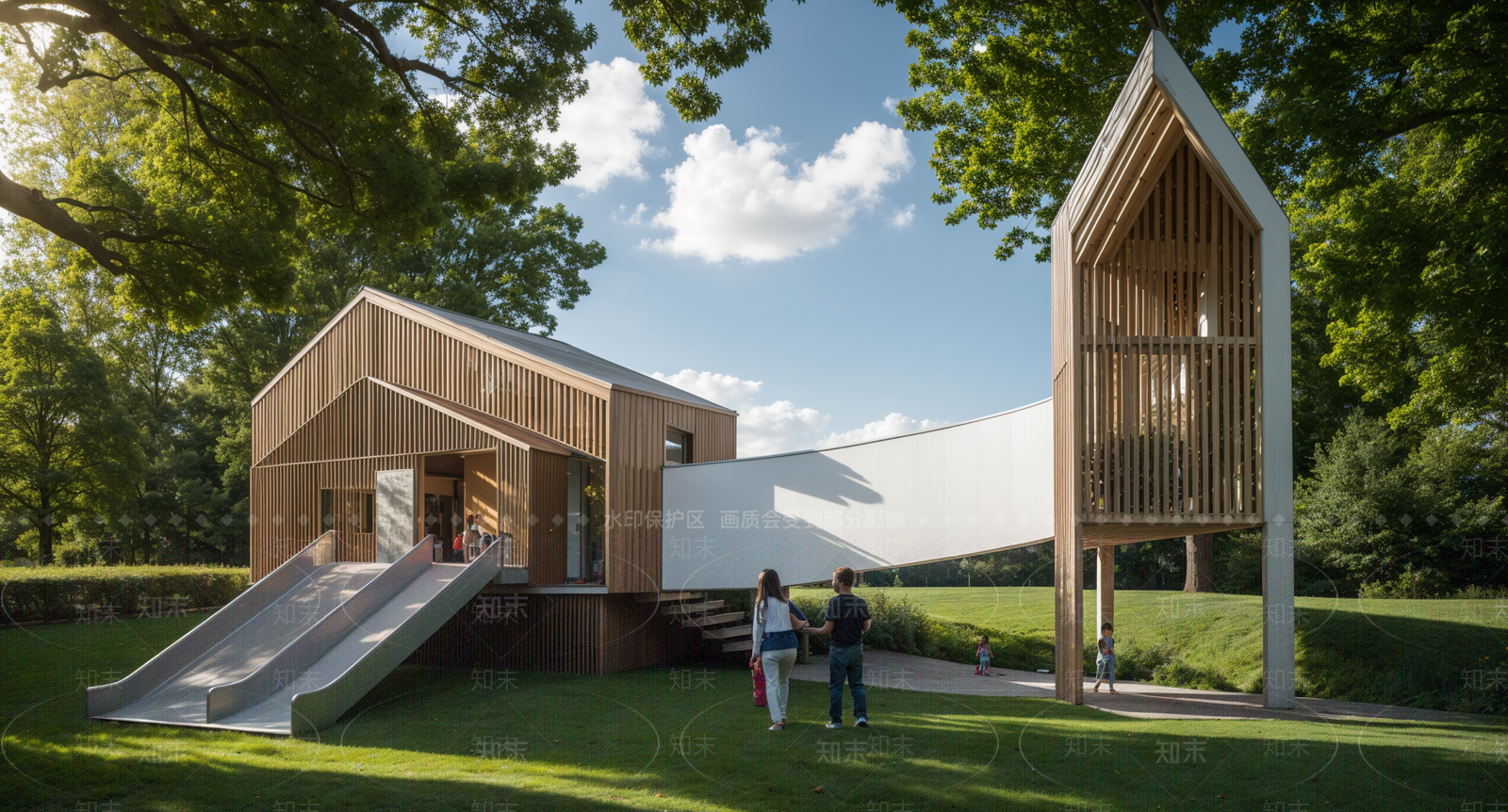 现代儿童游乐区SU模型下载【ID:1191886105】