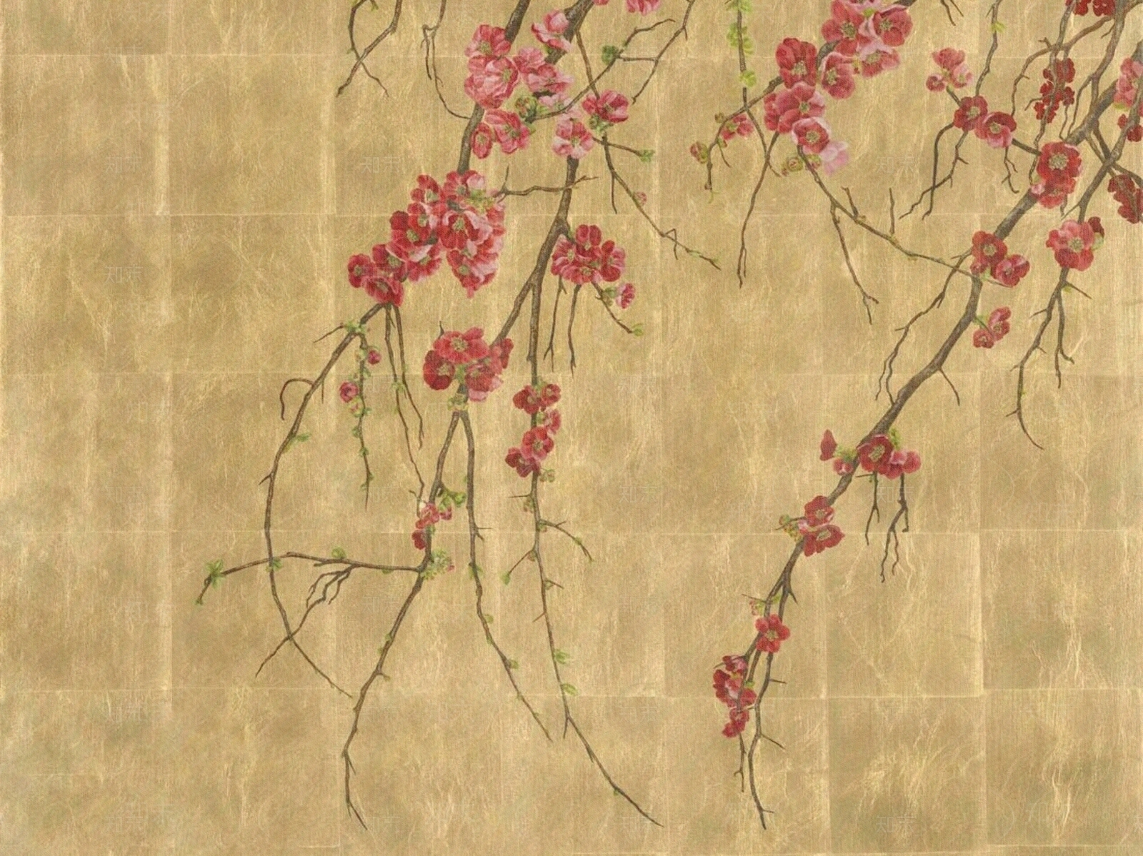 现代新中式金箔银箔贴图下载【ID:1191892342】