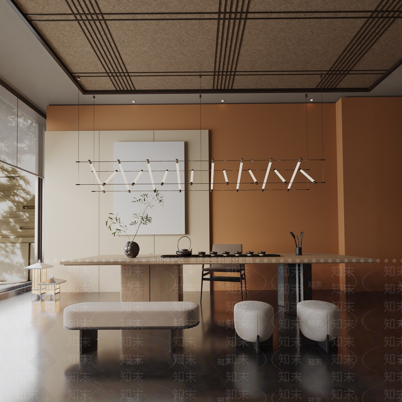 现代餐桌3D模型下载【ID:1191895244】