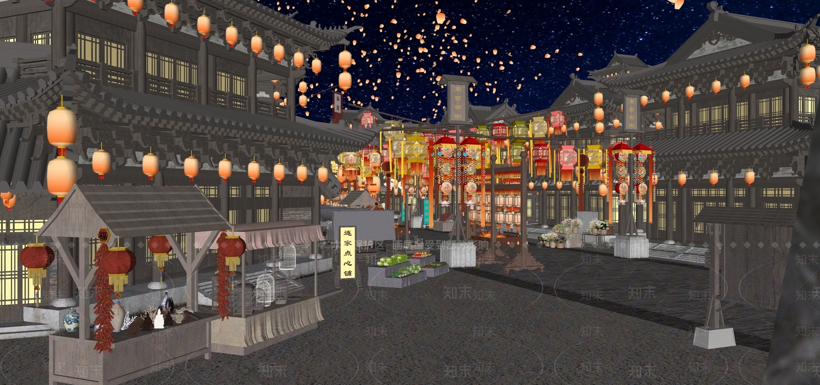 新中式中式古建筑SU模型下载【ID:1191895242】