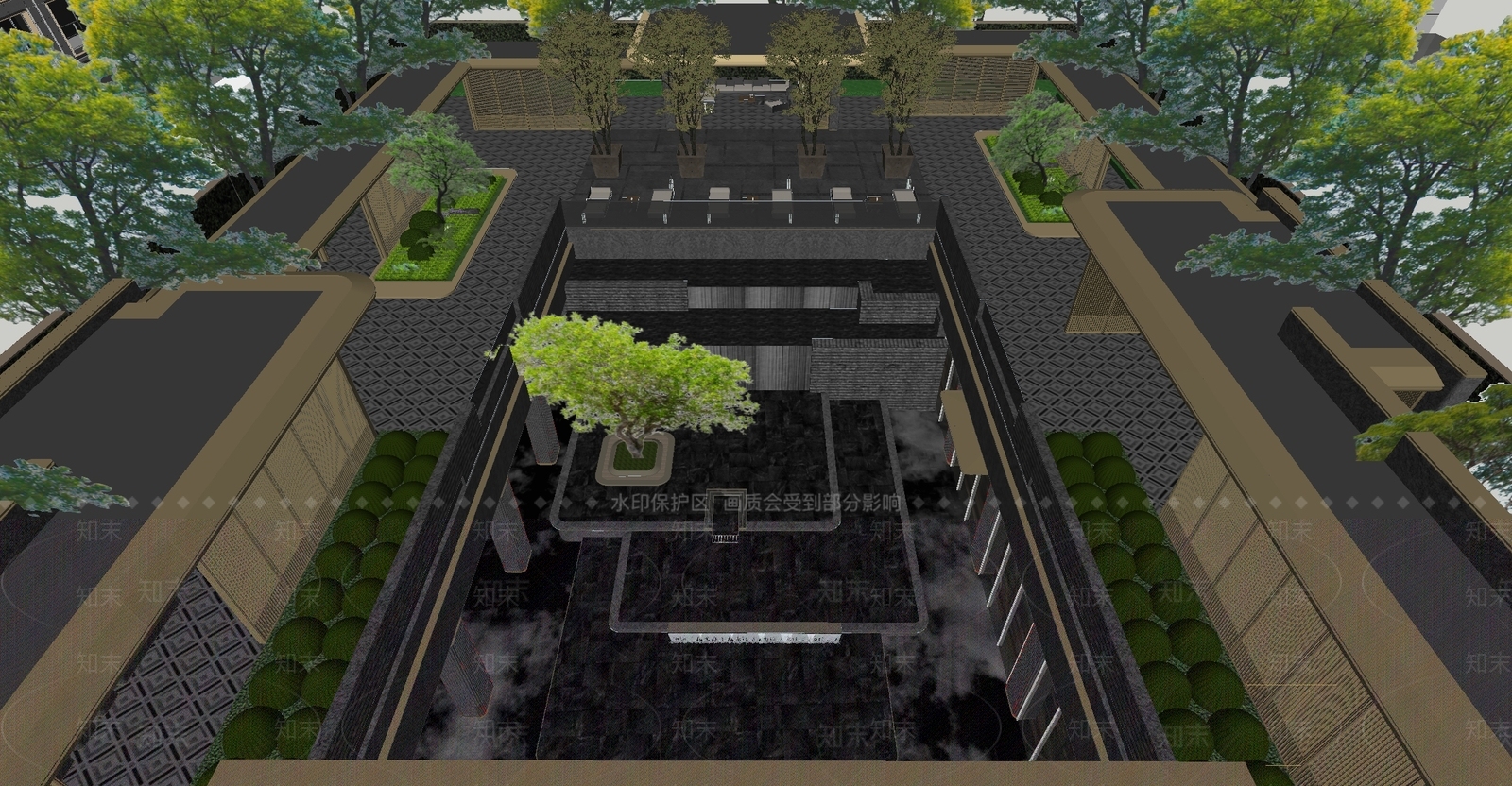 轻奢入口大门SU模型下载【ID:1191895594】