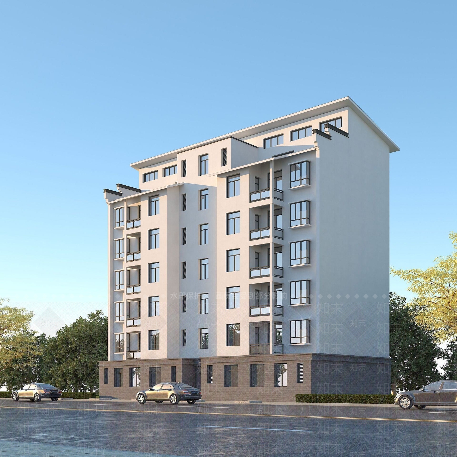 新中式商住楼3D模型下载【ID:1191898141】