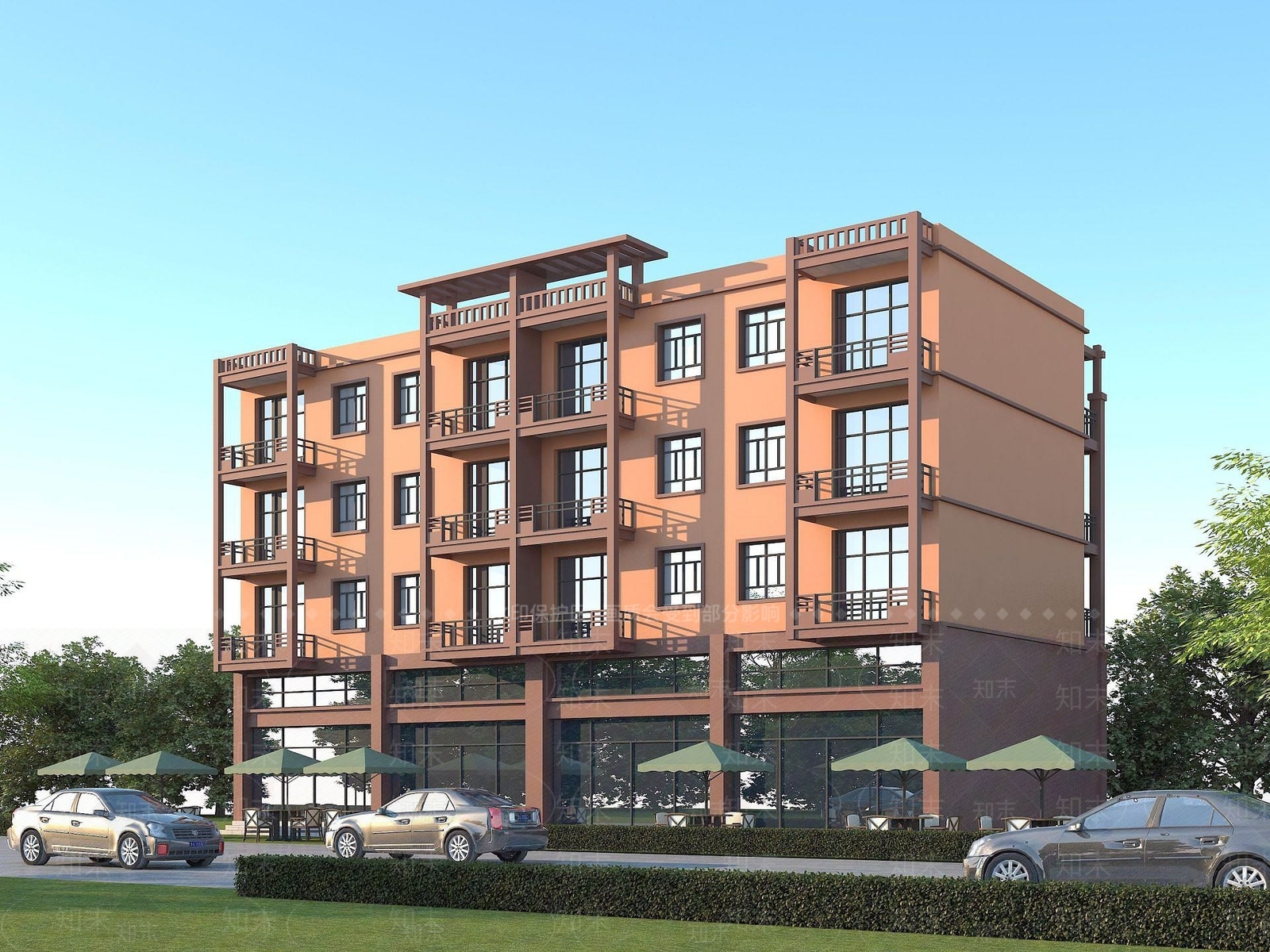 现代商住楼3D模型下载【ID:1191898193】