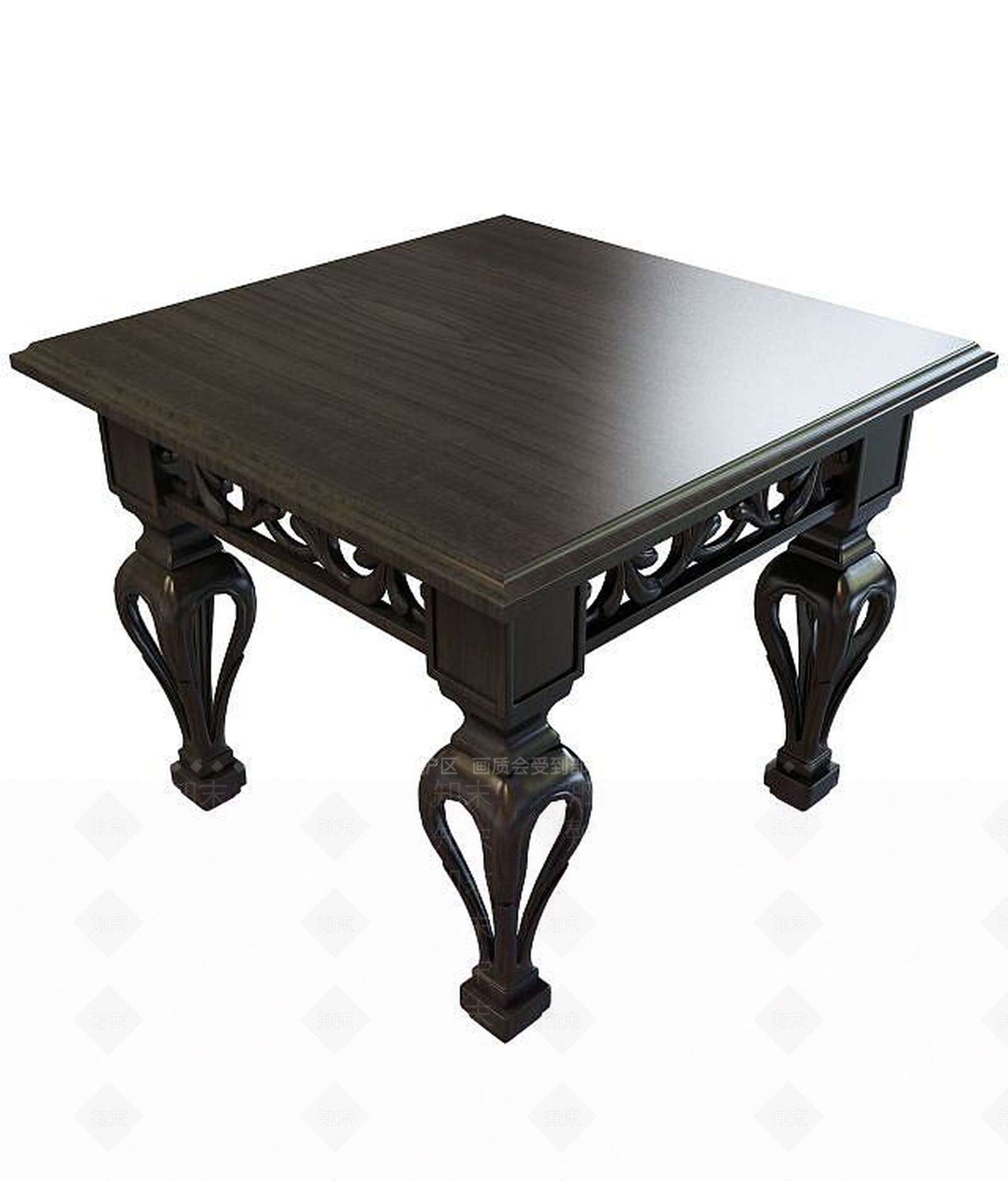 中式雕花镂空茶几3D模型下载【ID:1191898757】