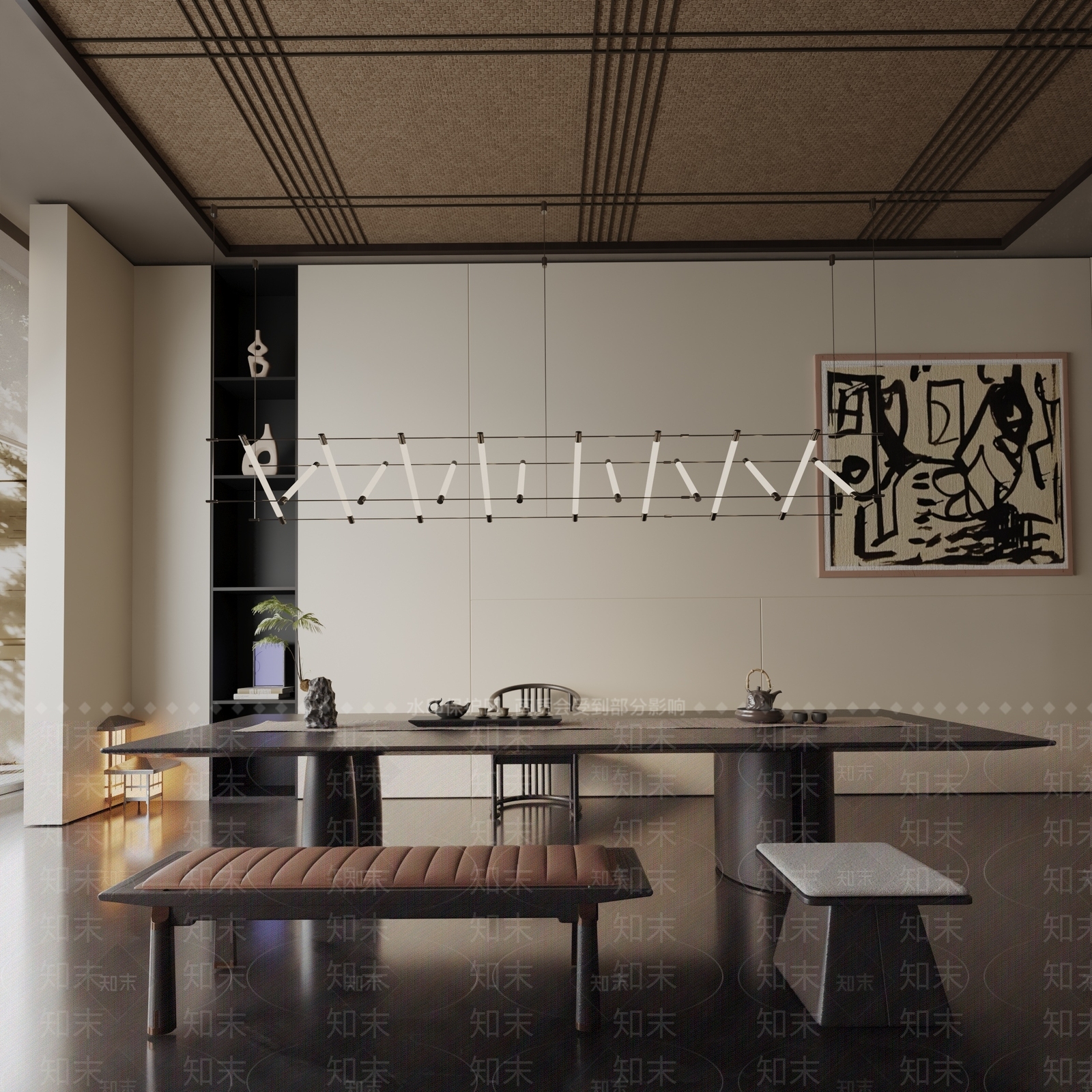 现代餐桌3D模型下载【ID:1191899400】