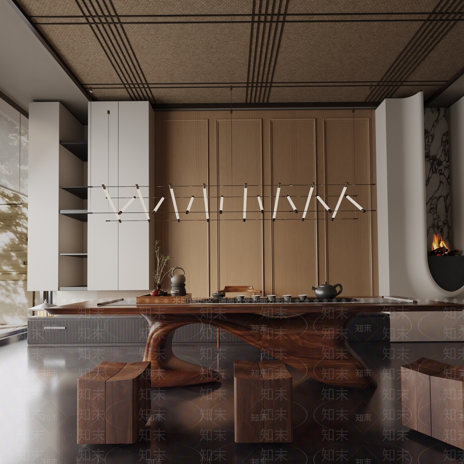 现代餐桌3D模型下载【ID:1191900198】