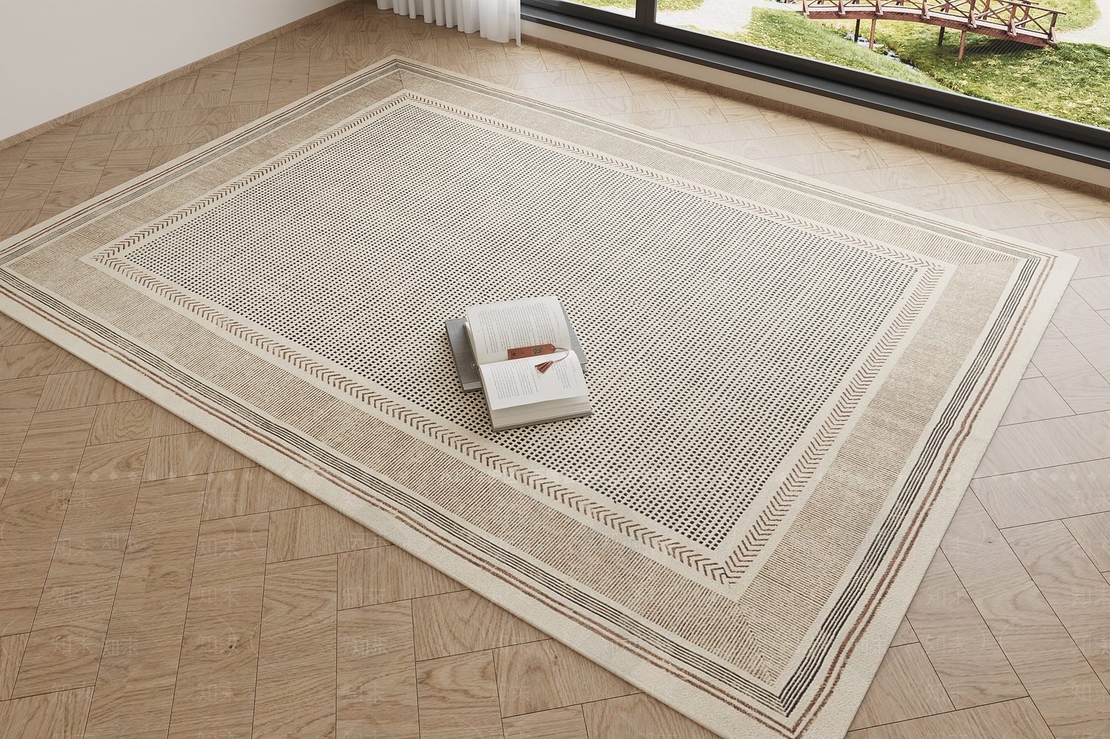 法式美式地毯3D模型下载【ID:1191900588】