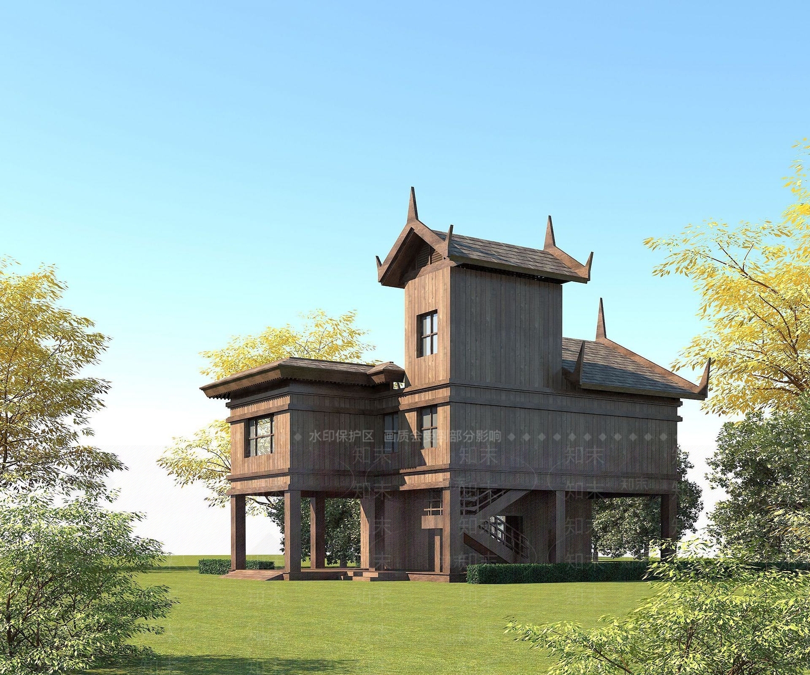 东南亚民房3D模型下载【ID:1191900968】