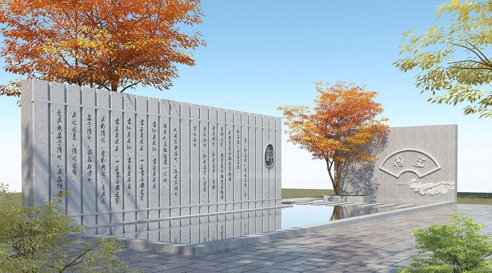 现代文化雕塑墙3D模型下载【ID:1191901420】