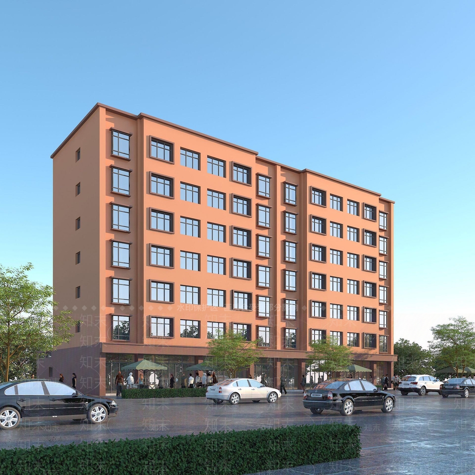 现代商住楼3D模型下载【ID:1191901552】