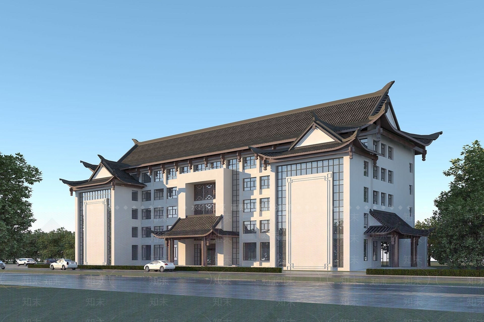 中式酒店3D模型下载【ID:1191901654】