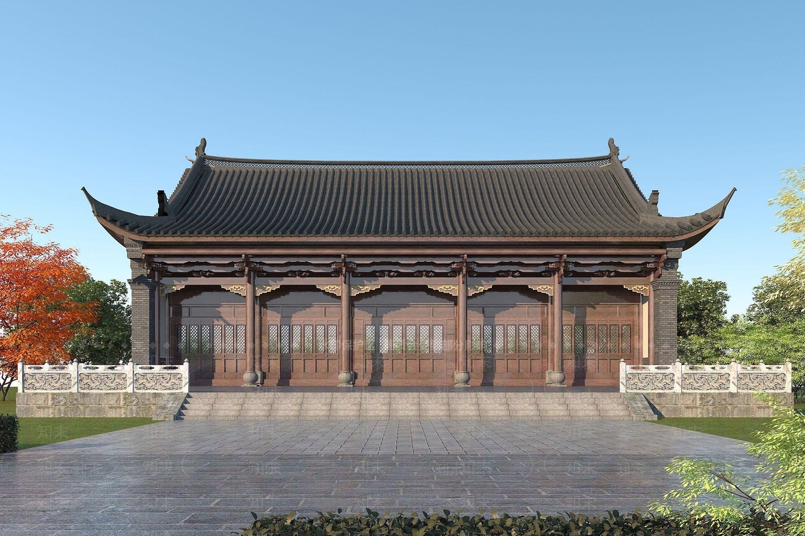 现代大殿3D模型下载【ID:1191901873】