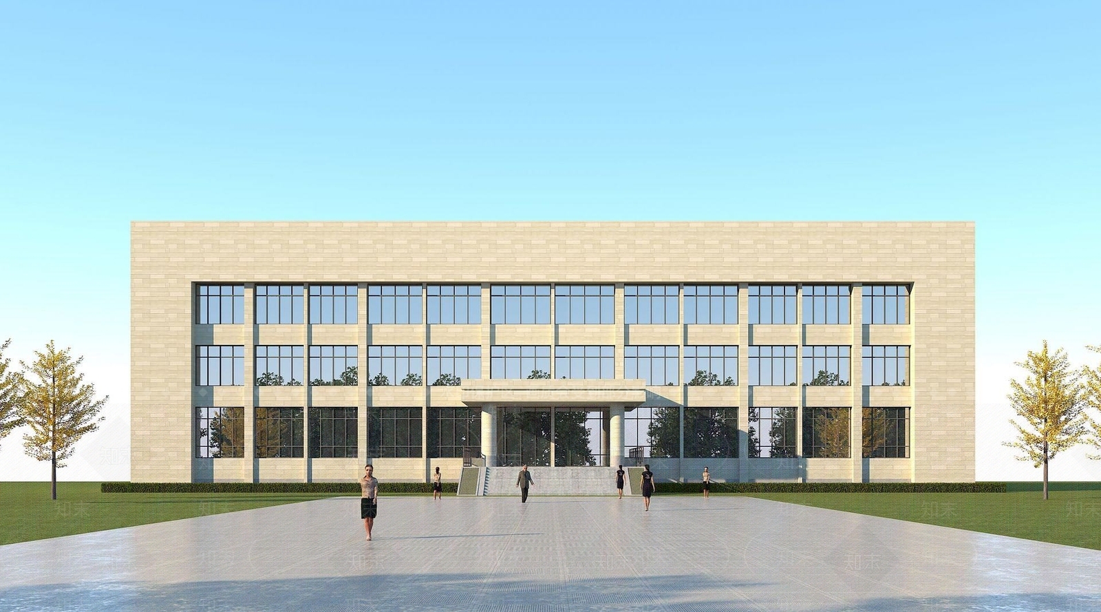 现代办公楼3D模型下载【ID:1191902024】
