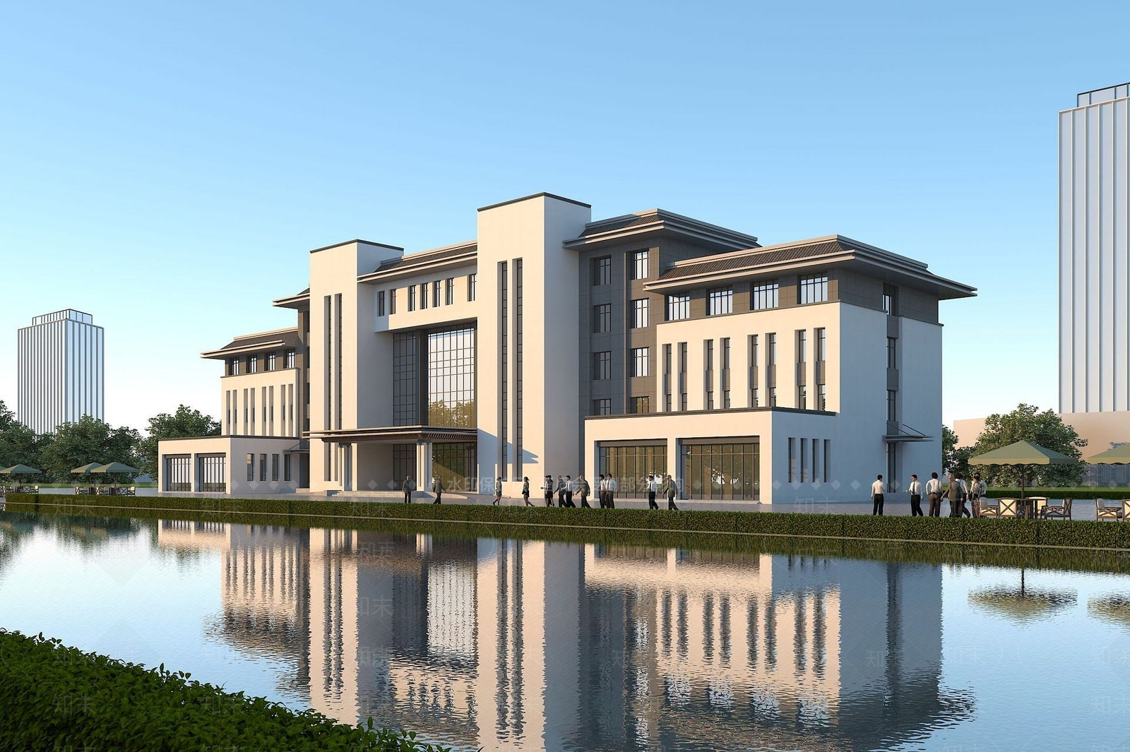 现代办公楼3D模型下载【ID:1191902902】