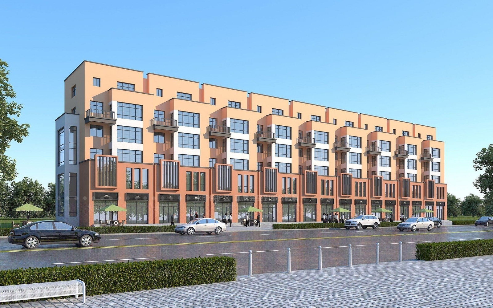 现代商住楼3D模型下载【ID:1191903449】