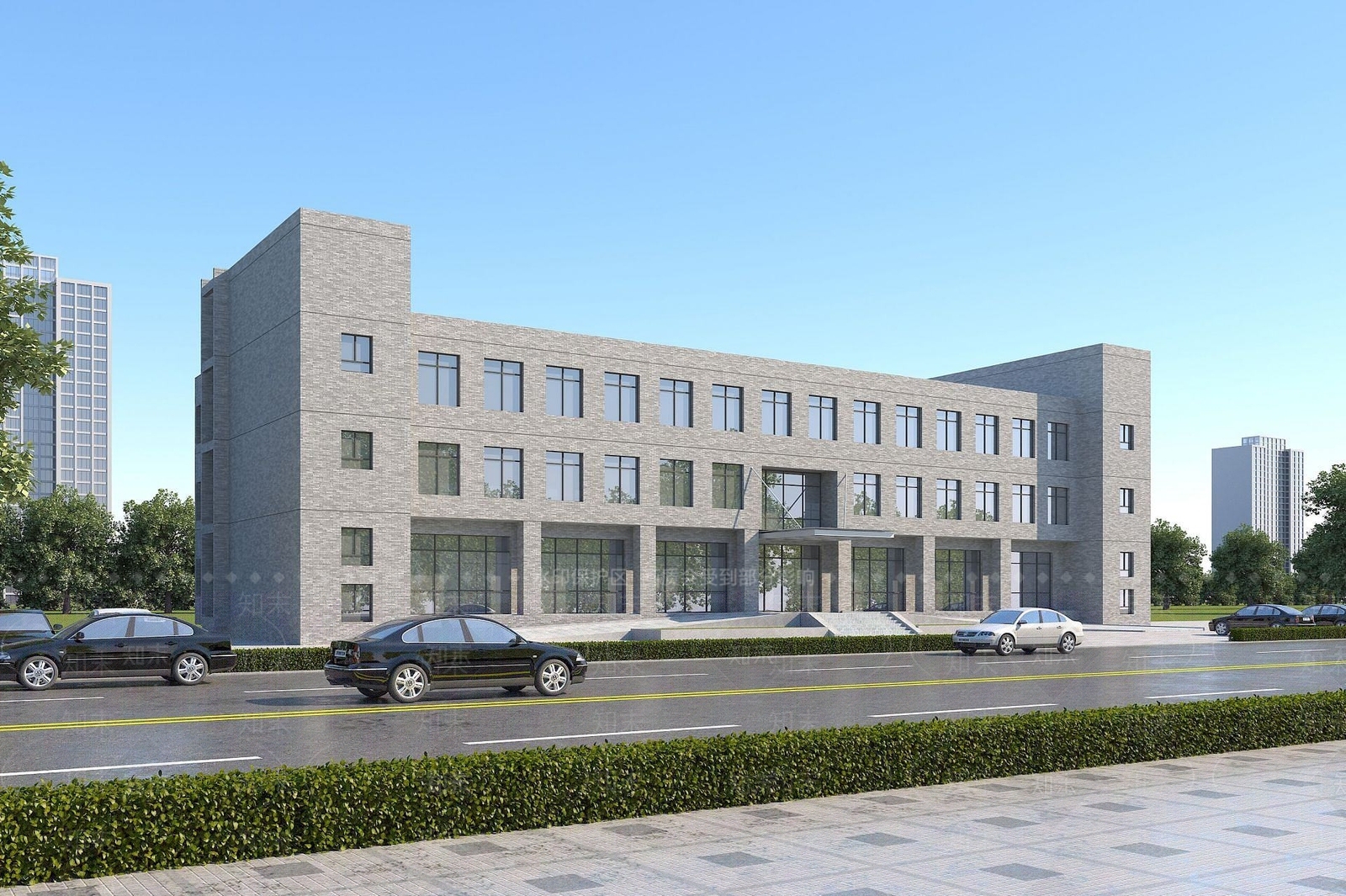 现代办公楼3D模型下载【ID:1191904645】