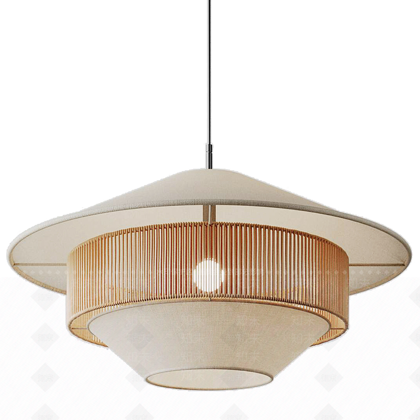 新中式日式吊灯3D模型下载【ID:1191905261】