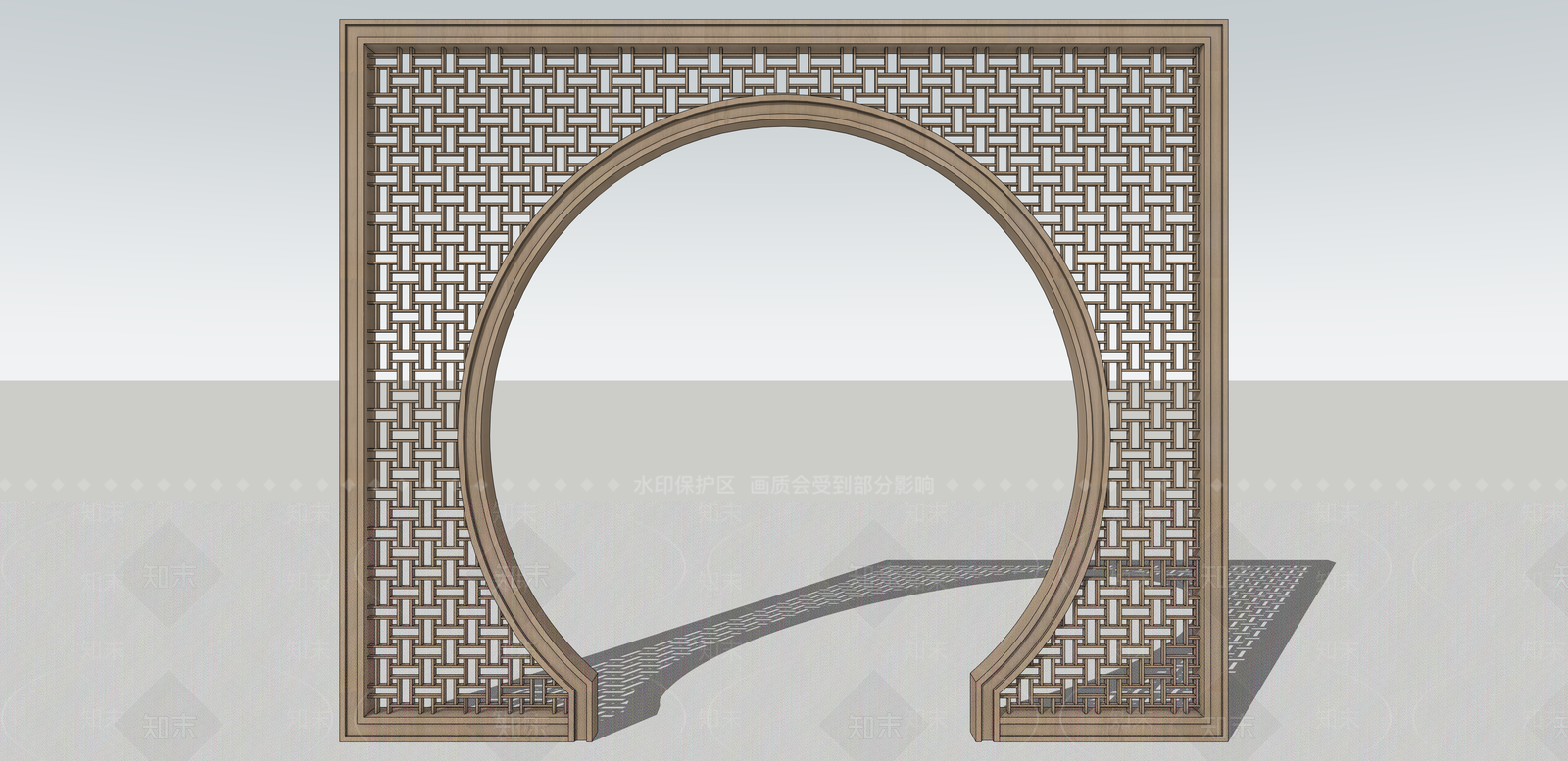 新中式其他门SU模型下载【ID:1191911459】