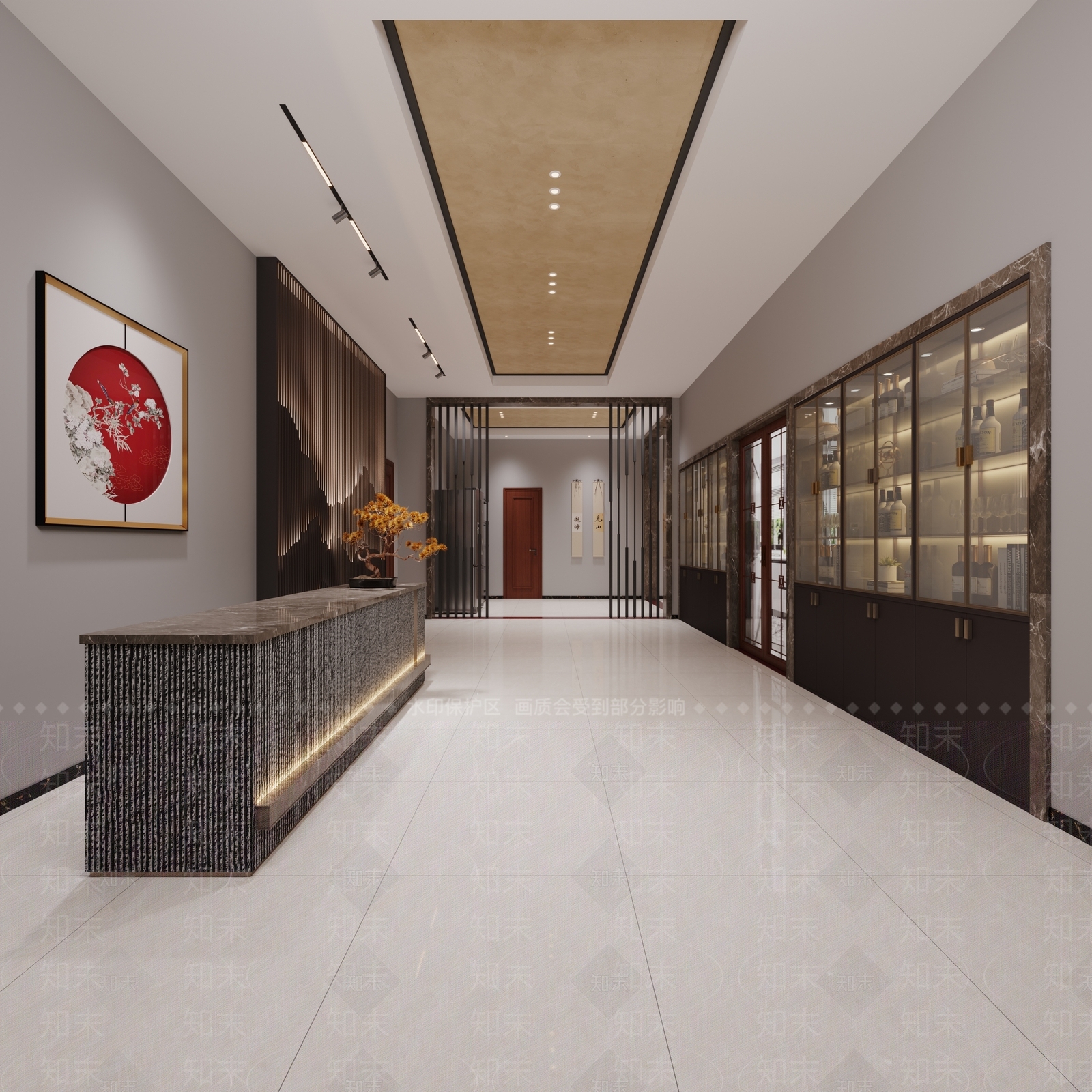 中式新中式烟酒店3D模型下载【ID:1191911774】