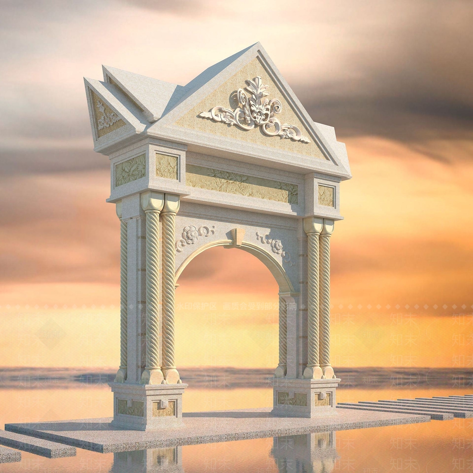 现代凯旋门3D模型下载【ID:1191914228】