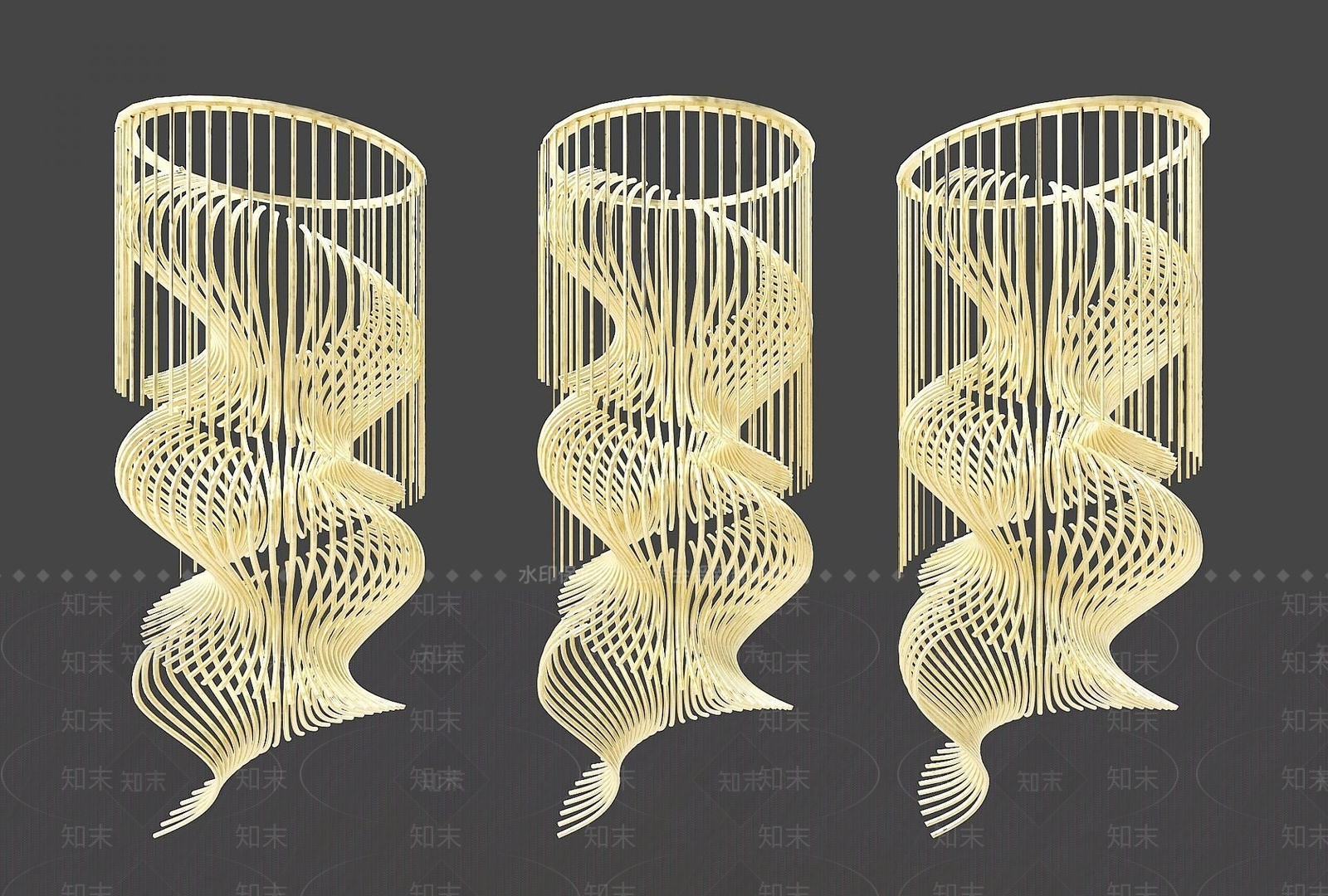 现代吊灯灯饰3D模型下载【ID:1191914586】