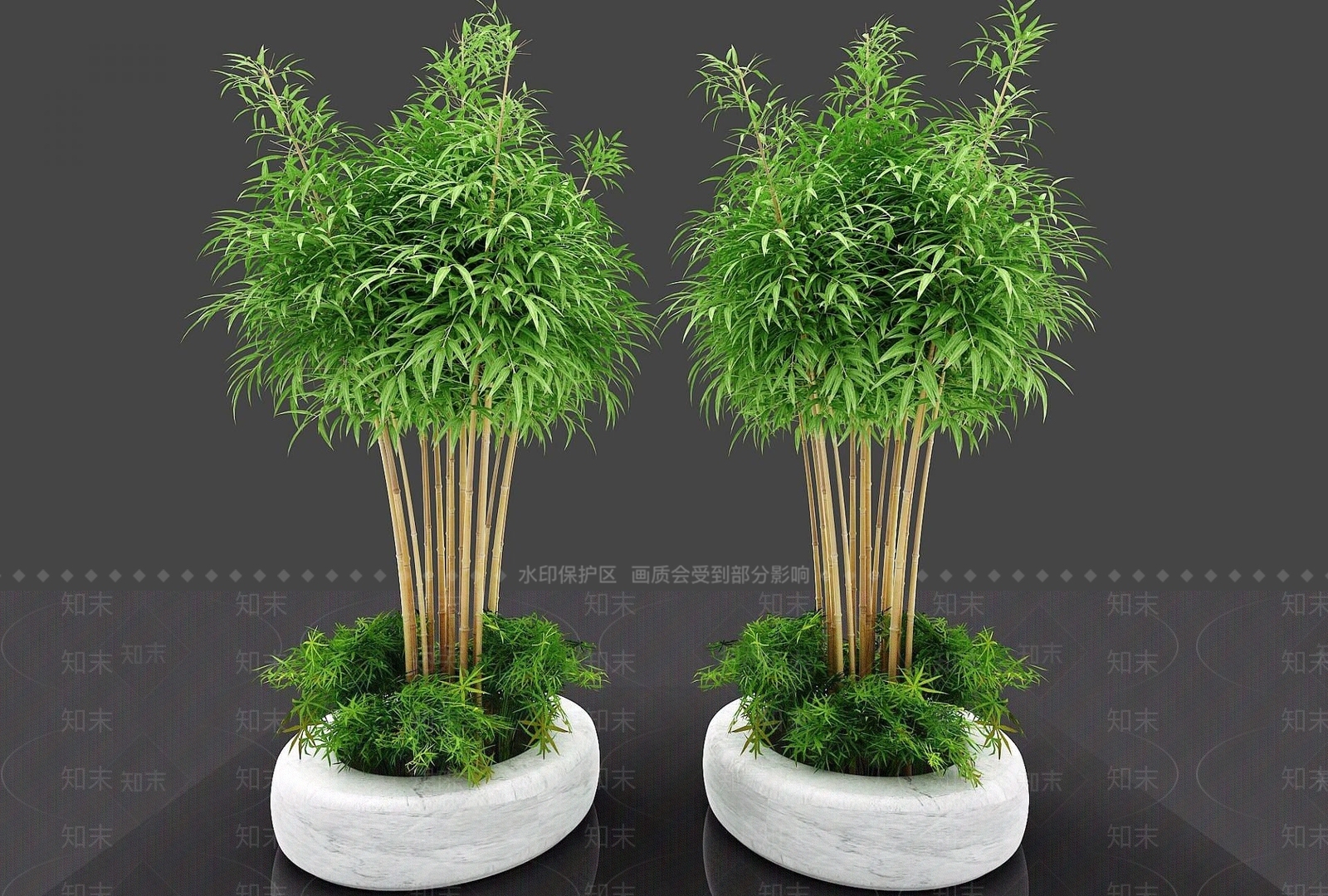 现代装饰植物3D模型下载【ID:1191915228】