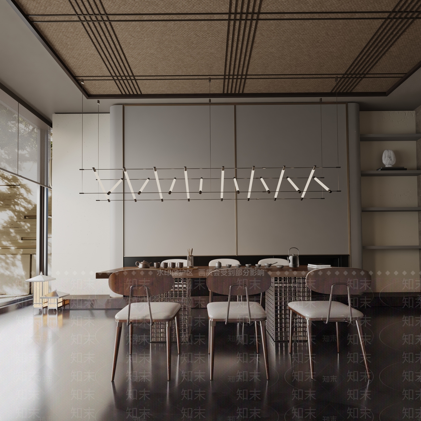 现代餐桌3D模型下载【ID:1191915638】