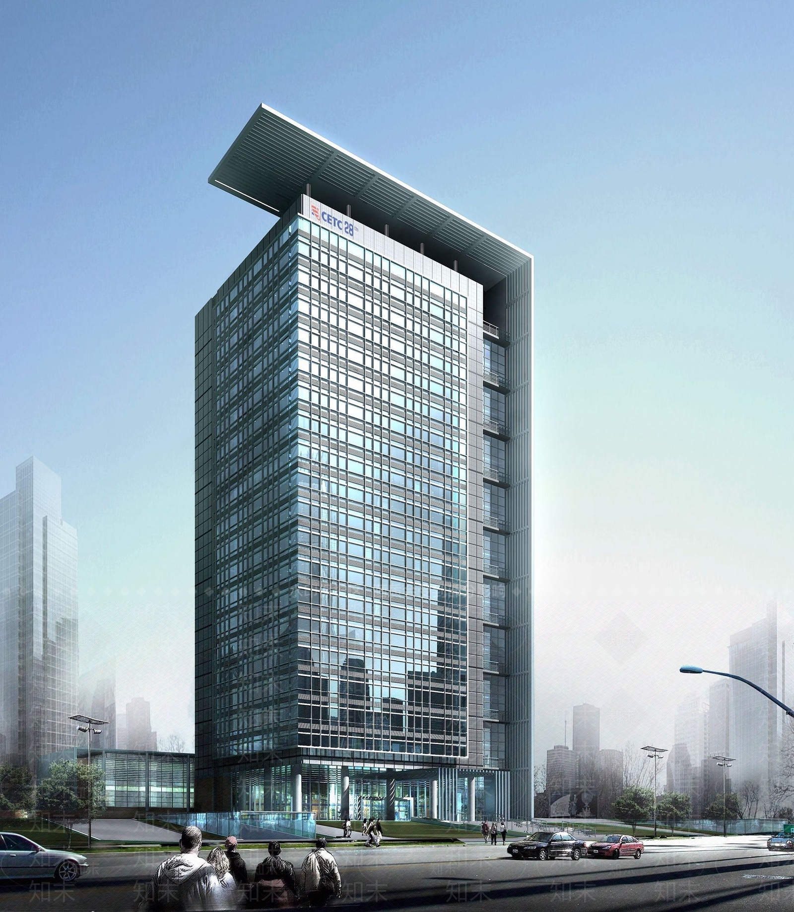 现代城市商业街3D模型下载【ID:1191915819】