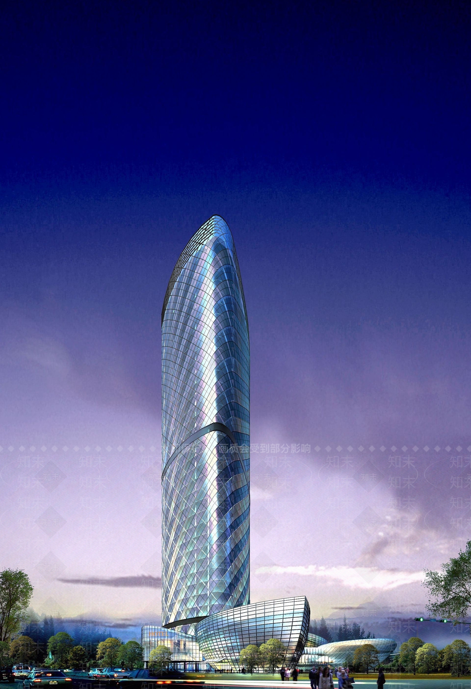 现代城市商业街3D模型下载【ID:1191915925】