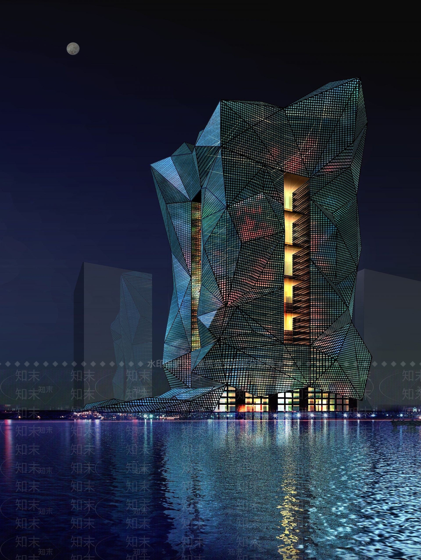 现代城市户外建筑3D模型下载【ID:1191916003】