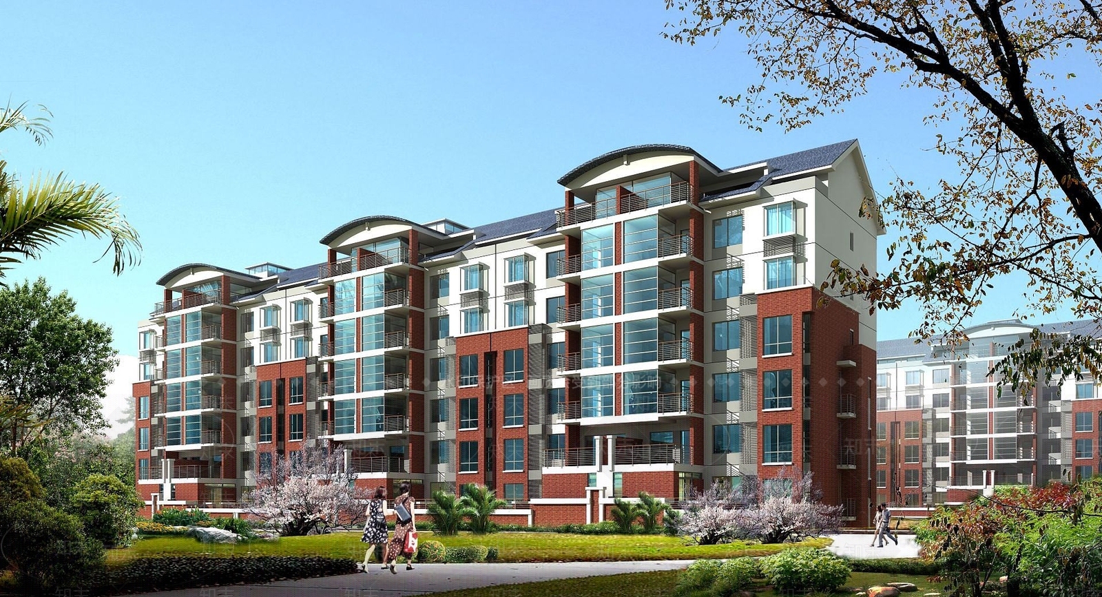 现代城市商业建筑3D模型下载【ID:1191916375】
