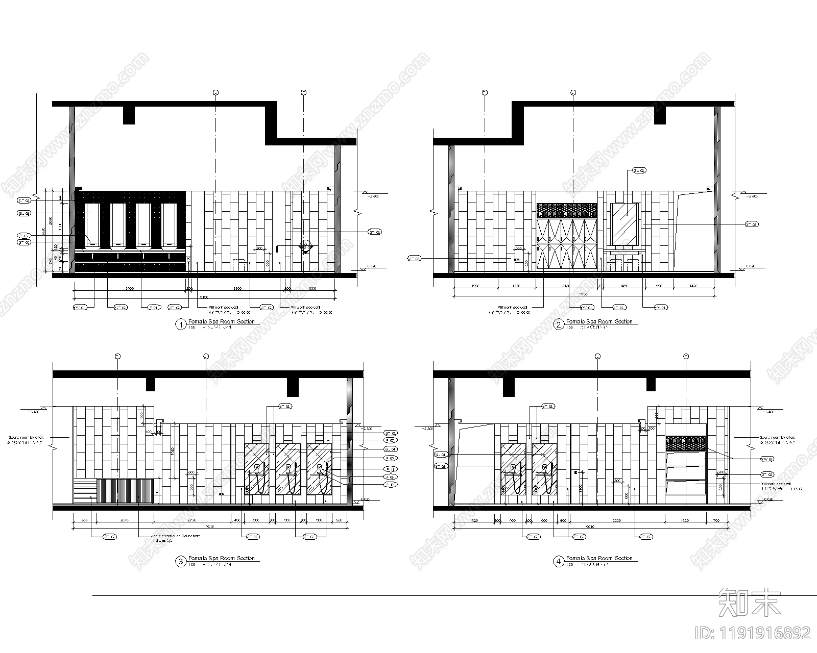 现代会所cad施工图下载【ID:1191916892】