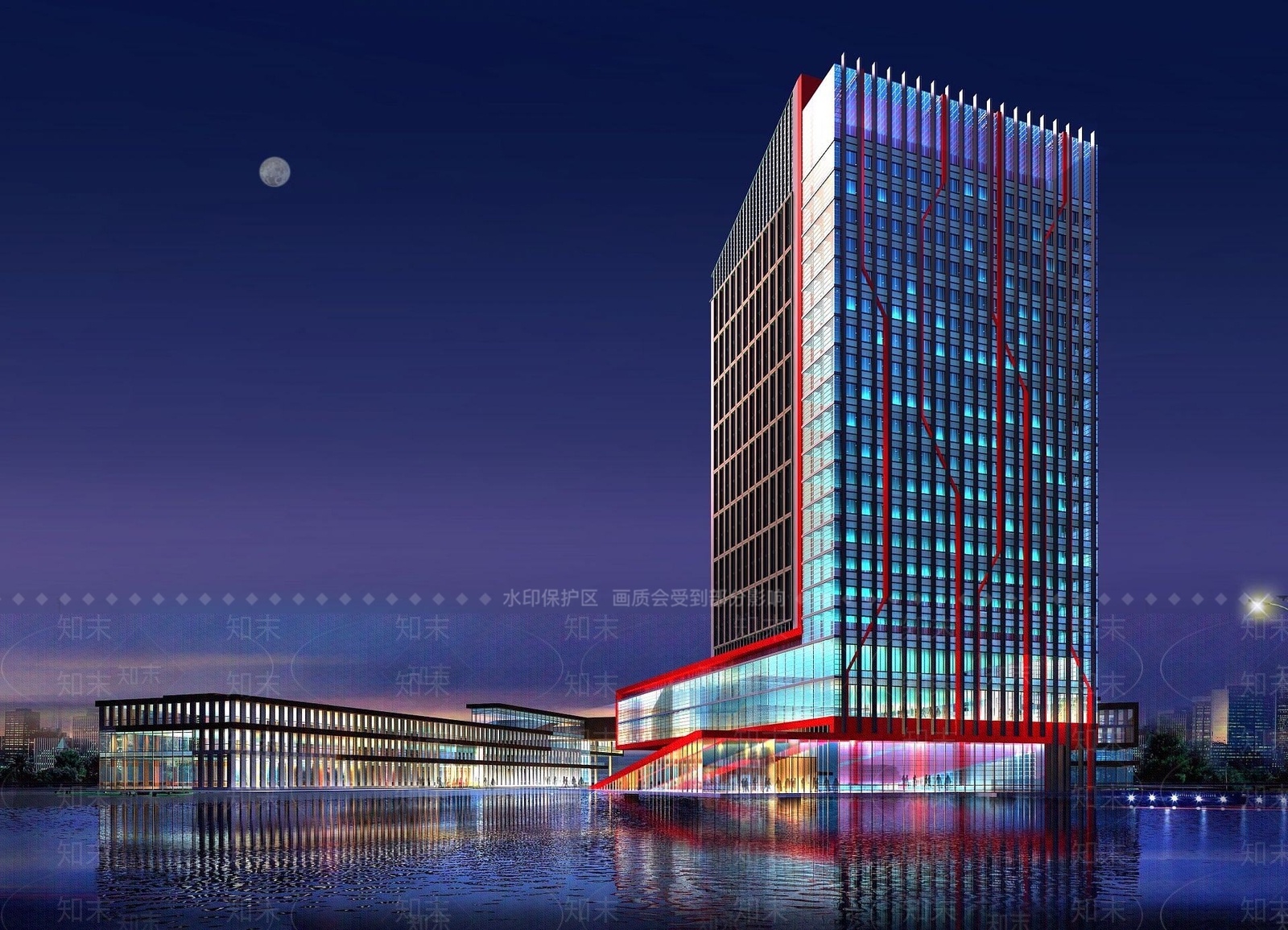 现代城市商业街3D模型下载【ID:1191916692】