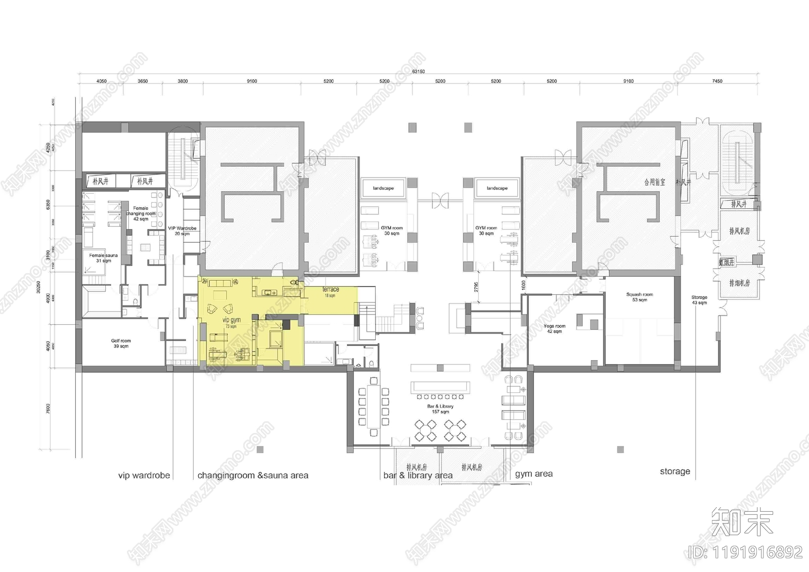 现代会所cad施工图下载【ID:1191916892】