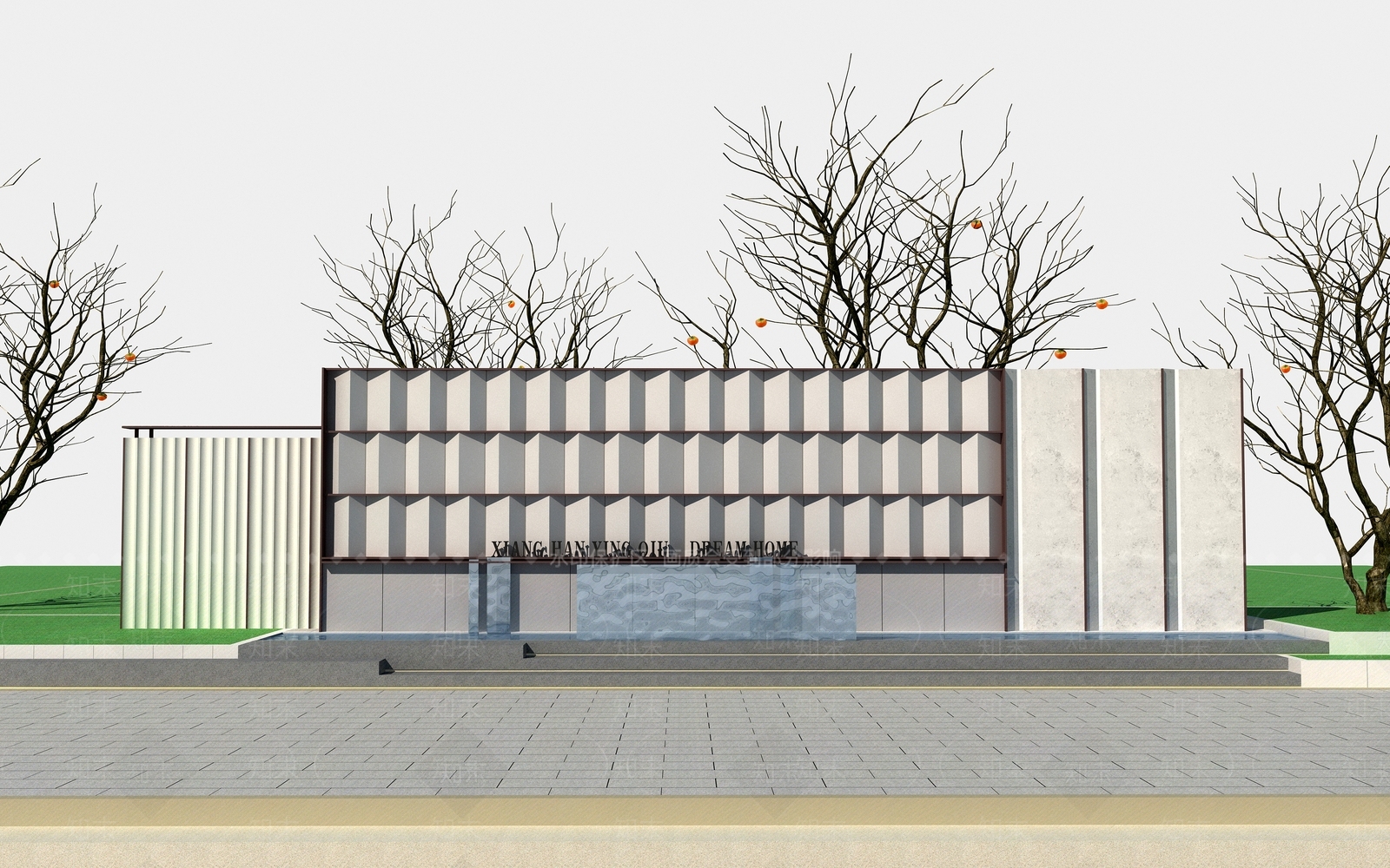 新中式景墙3D模型下载【ID:1191919278】