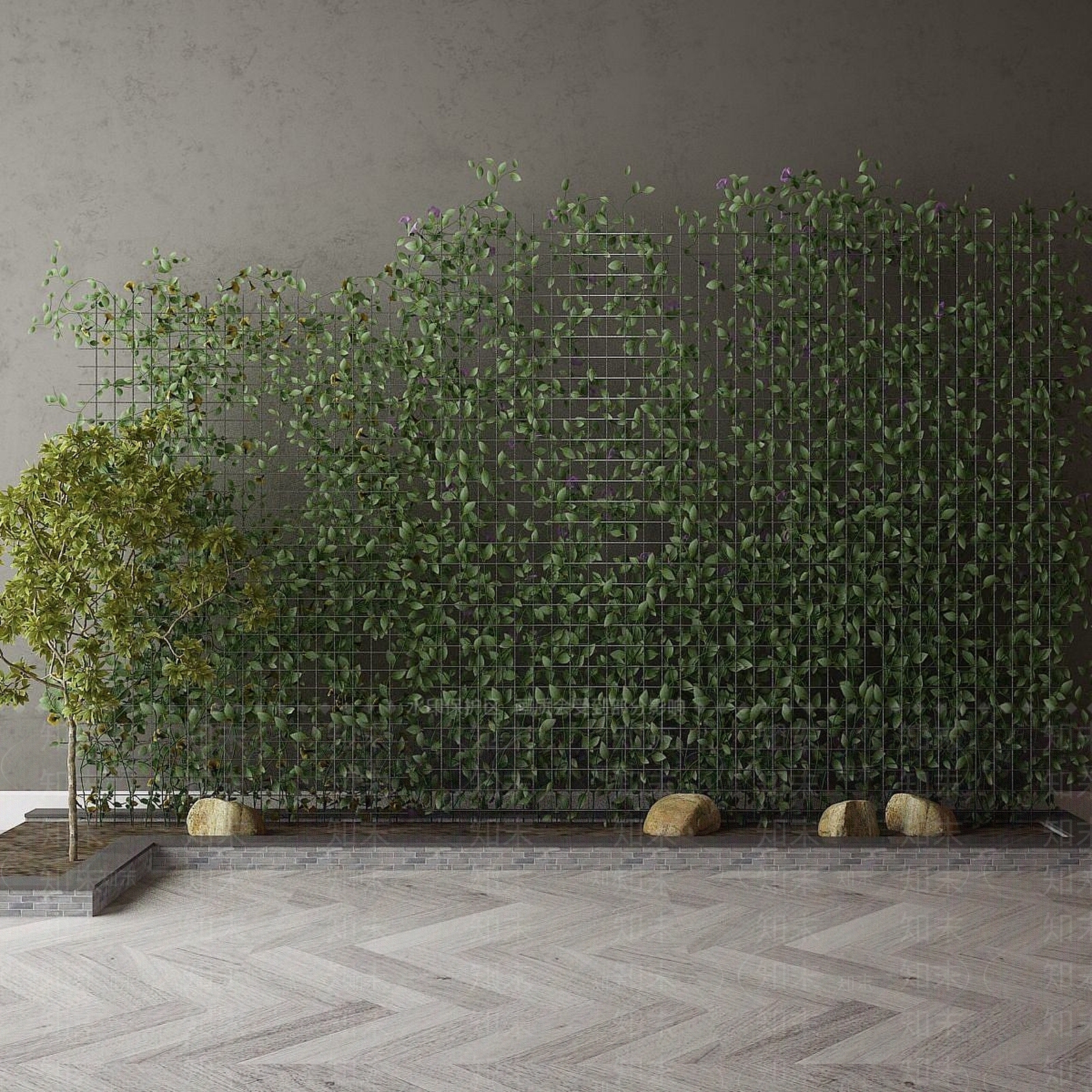 现代装饰植物3D模型下载【ID:1191920177】